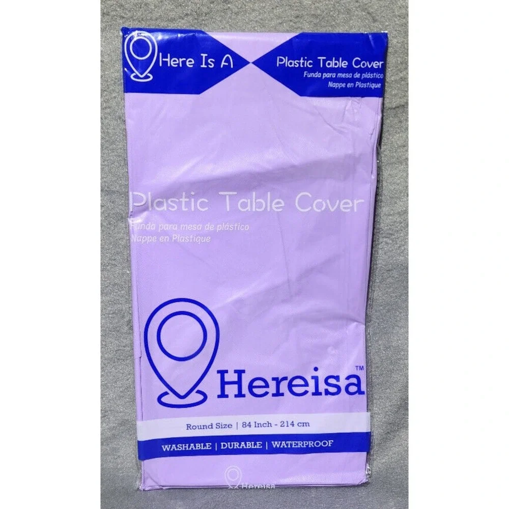 Purple Plastic Table Cloth 54x108‎ Reusable